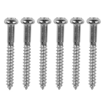 6Pcs Guitar Bridge Screws Set Mounting Parts Electric Musical Instrument Accessories Silver