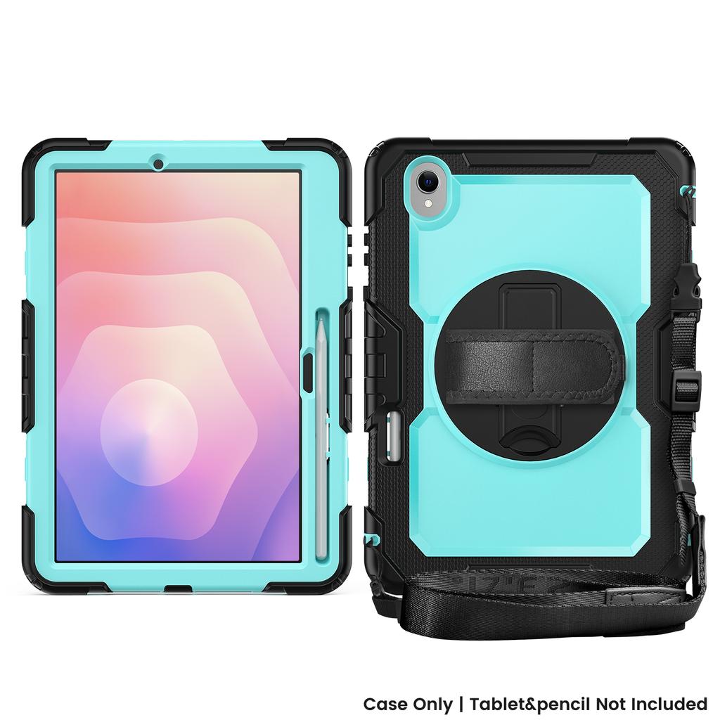 Hybrid Armor Stand Case for Samsung Galaxy Tab S11 2025 11.0 Inch SM-X730 SM-X736 SM-X736B with Screen Protector Rotating Cover