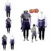 Naruto Uchiha Sasuke Deluxe Cosplay-kostyme med glidelås for Halloween Rollespill