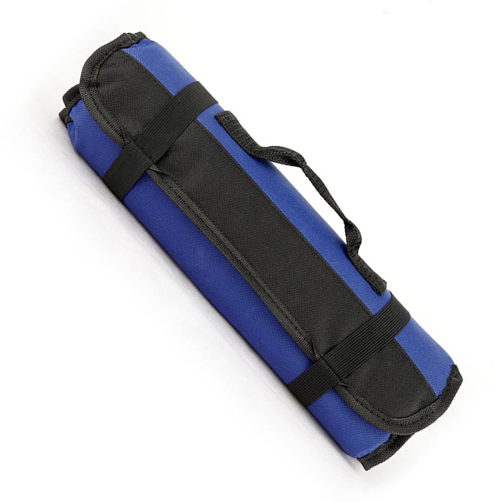 Chef Tool Roll Bag Oxford Cloth Portable Fork Tool Case Holder Pouch with Handle for Culinary Traveling