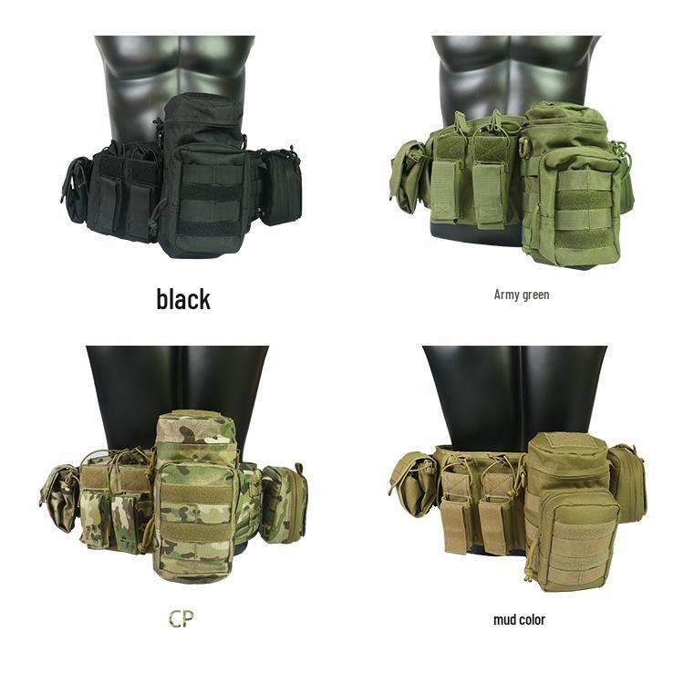 Multifunctional Tactical Molle Waist Belt - Padded Nylon for Outdoor Combat Training