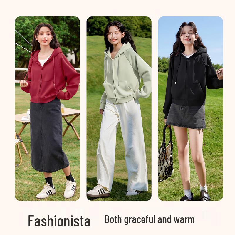 Baleno Women's Raglan Sleeve Hooded Sweatshirt Cardigan