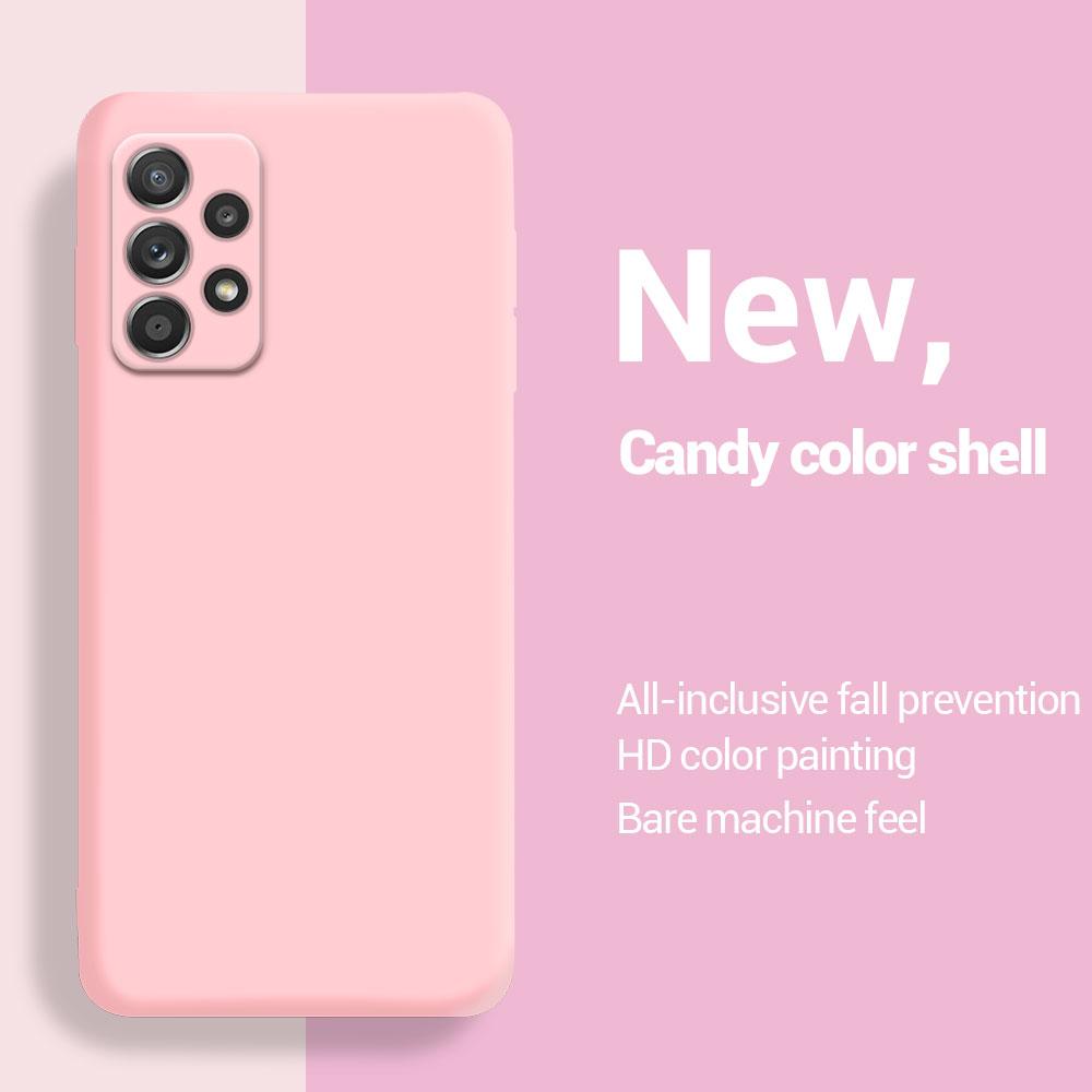 Liquid Silicone Case For Samsung Galaxy A52 A52s A72 A33 A53 A73 A12 A22 A32 A13 A23 A14 A15 A24 4G A34 A54 A25 5G Soft Cover