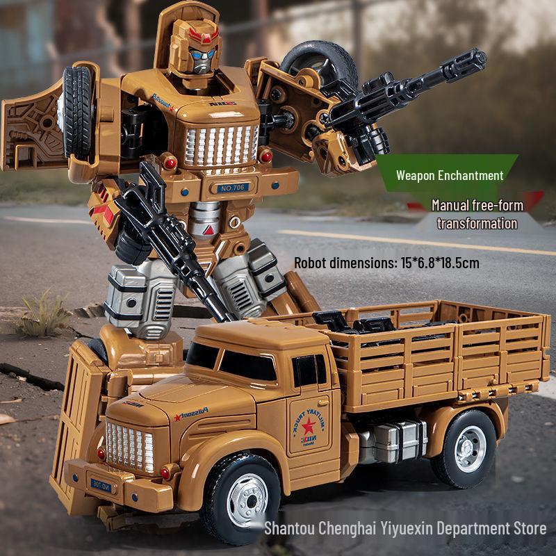 Transforming Robot Truck Toy: Inertial Transporter for Kids