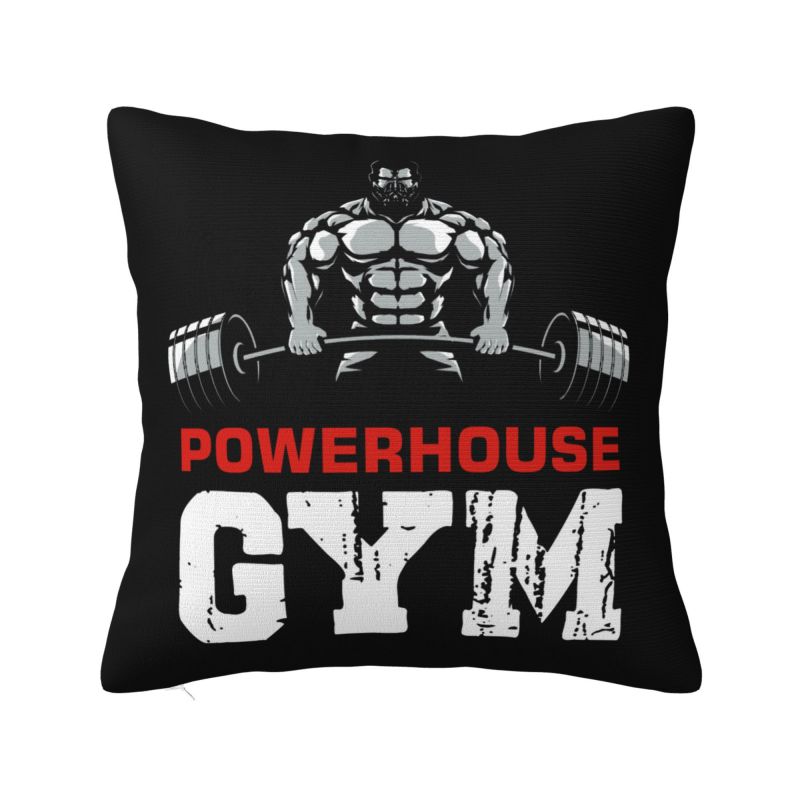 Bodybuilding Gym Throw Pillow Case cm Sofa Fitness Muscle Cushion Cover Soft Polyester Pillowcase Doublesided Printing