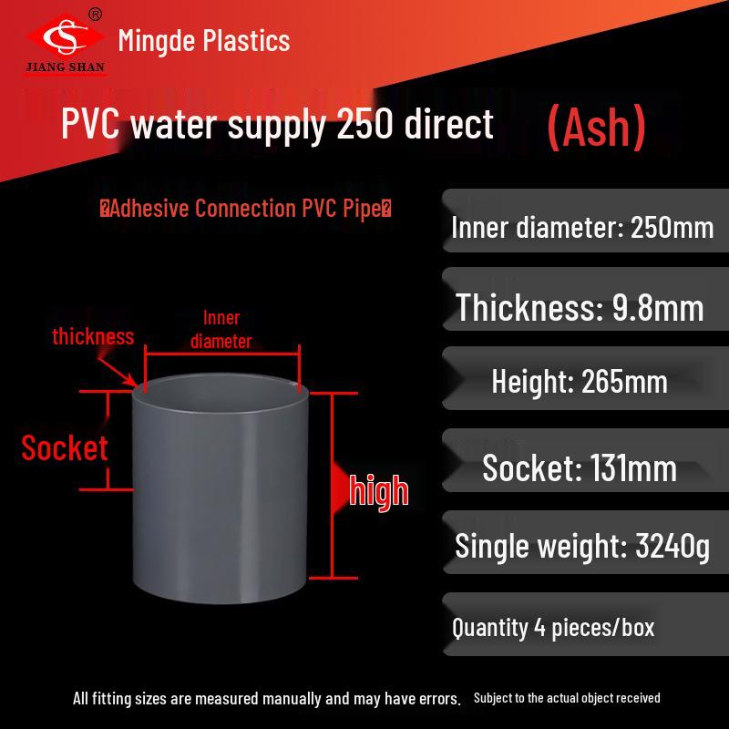 PVC Two-Way Straight Pipe Clamp for Water Supply Fittings