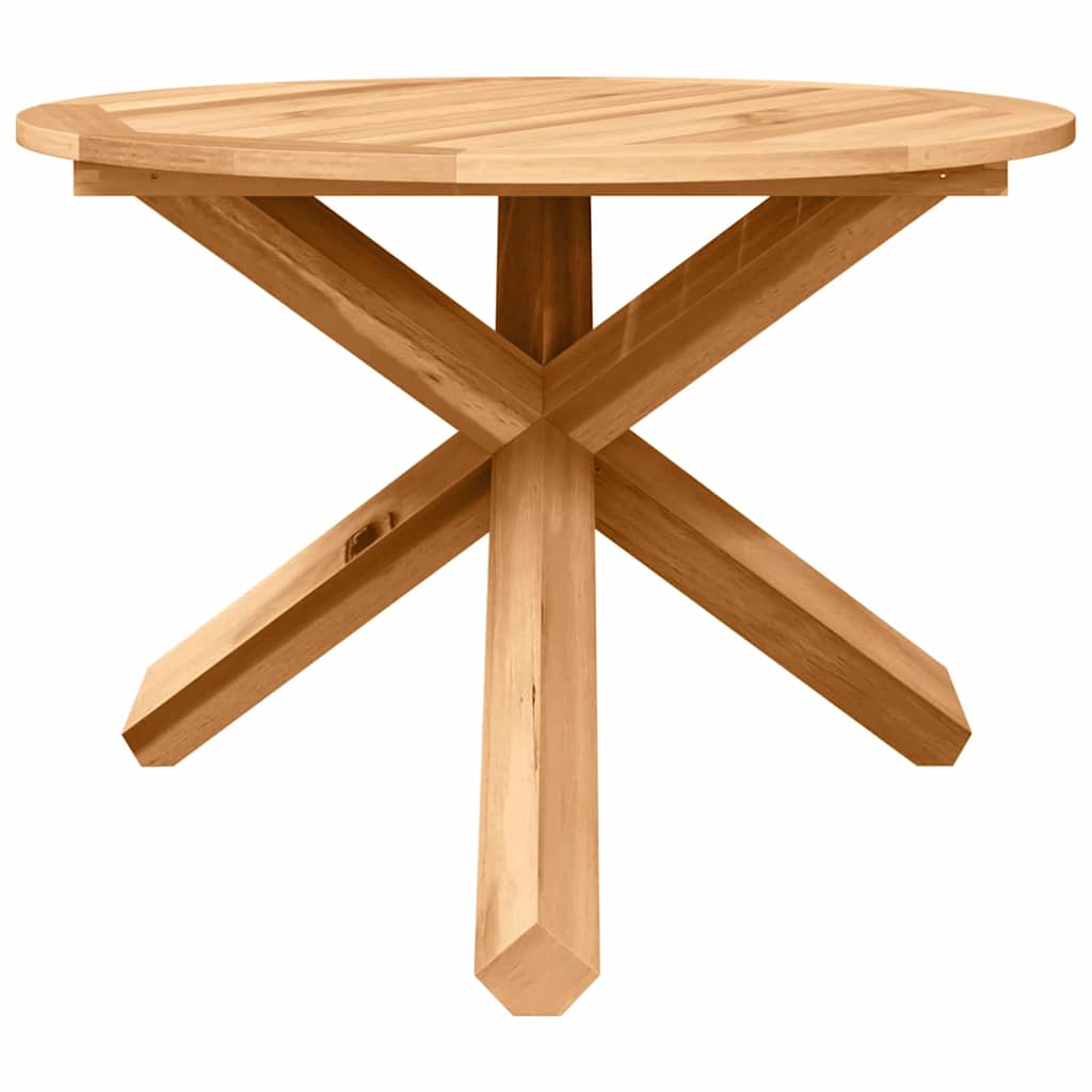 Outdoor Dining Set 5 pcs Natural Solid Acacia Wood