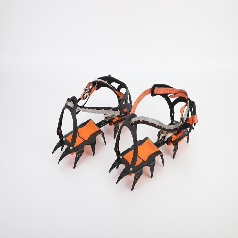12 Tooth Ice Snow Crampons Anti-Slip Climbing Gripper Shoe Covers Spike Cleats Stainless Steel Snow Skid Crampon For Sport