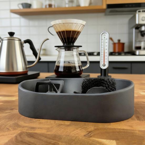 Sada na čištění kávového portafiltru Kávové portafiltry Tuhé čisticí nástroje se záchytnou miskou na kávovou sedlinu Čisticí kartáč Sada pro údržbu pro 51/53/58mm