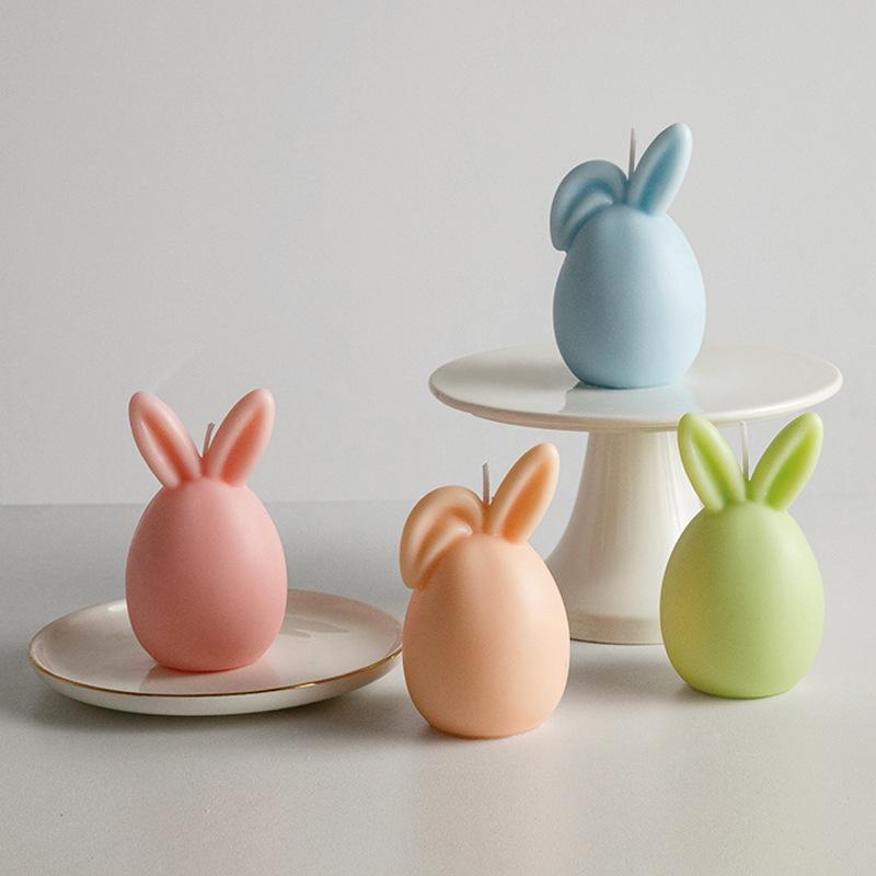Easter Eggs Aromatherapy Candles Creative Holiday Decorations Gifts Rabbit Shaped Candles Home Decorations Candle Supplies