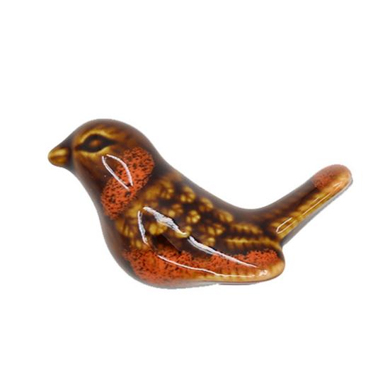 Uchwyt do szafy w stylu retro Mini gładki wygodny uchwyt ze śrubą dekoracja mebli ceramiczny ptak w kształcie lamparta gałka do szuflady na szafę strona główna