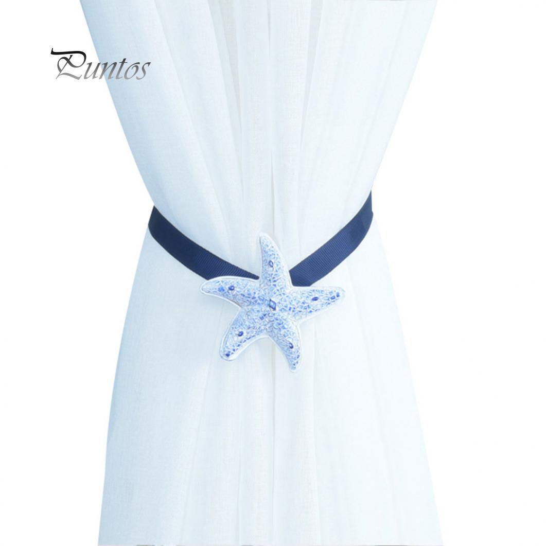 

Чистые продукты Морская Морская Звезда Магнитная Занавес Пряжка Подхват Держатель Зажим Декор Спальни королевский синий