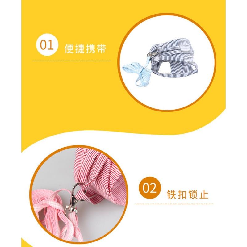 Ji Zaizai Guinea Pig Two-legged Clothes Spring and Summer Cotton Mink Hedgehog Small Pet Chest Harness Guinea Pig Out Traction Rope