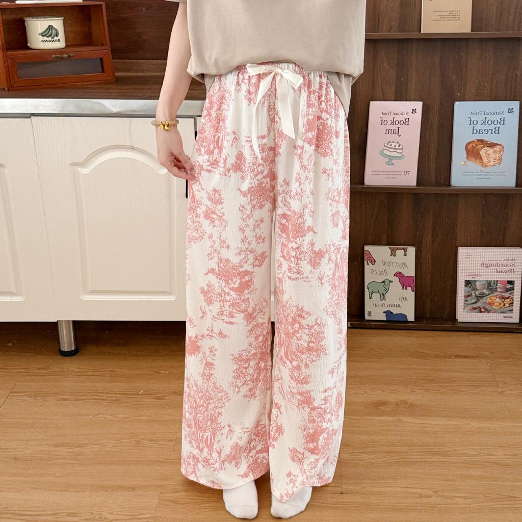 Sweet Cloud Cotton Can Be Worn Outside Cartoon Pajama Pants Loungewear Loose Thin Print Cute Korean Walking Pants Cotton Feeling