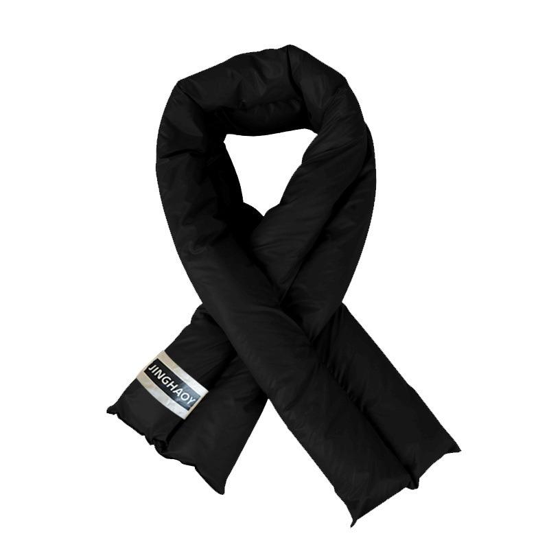 Winter Down Cloth Scarf Women's High-end Outdoor Warm Thickened Scarf Men's Cross Cold-proof Scarf