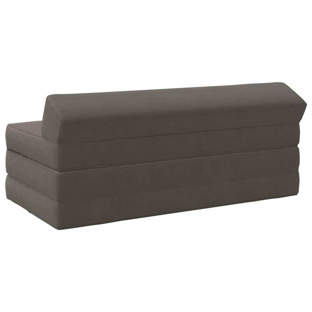 Folding Sofa Bed Light Grey 120 X 60 X 49 Cm Fabric