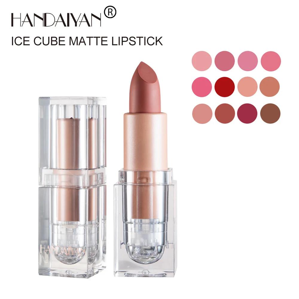 HANDAIYAN Matte Nude Lipstick Velvet Finish Long Lasting Waterproof Korean Beauty Cosmetic Makeup Gift for Women