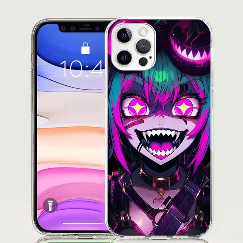 Crazy Gothic Japan Anime Girls Phone Case For Apple iPhone 17 Air 16 15 Plus 14 + 13 Mini 12 11 Pro Max 7 8 SE 16Max Soft Shell
