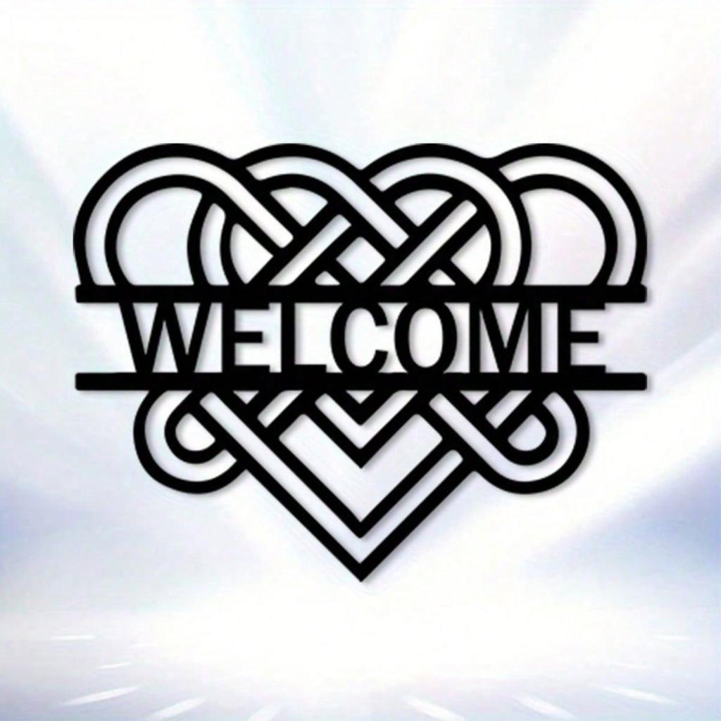 Heart Shaped Black Wrought Iron Wall Art
