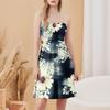 Fashionable Women's Casual Tube Top Floral Print Sleeveless Dress