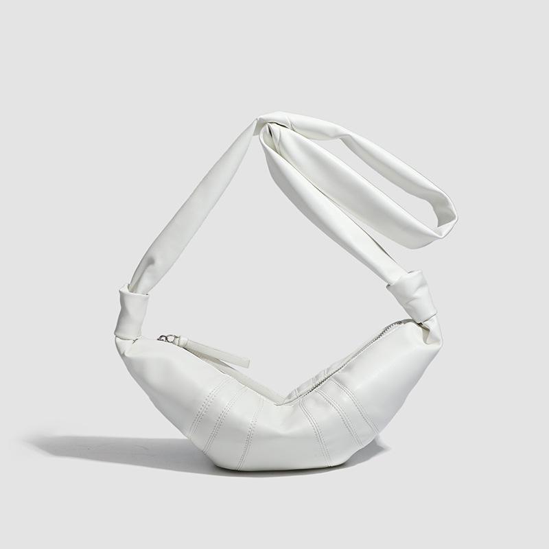 

Сумка-круассан нишевая женская сумка текстурная вставка французская мода сумка-пельмень мягкая кожа женская нагрудная сумка сумка через плечо