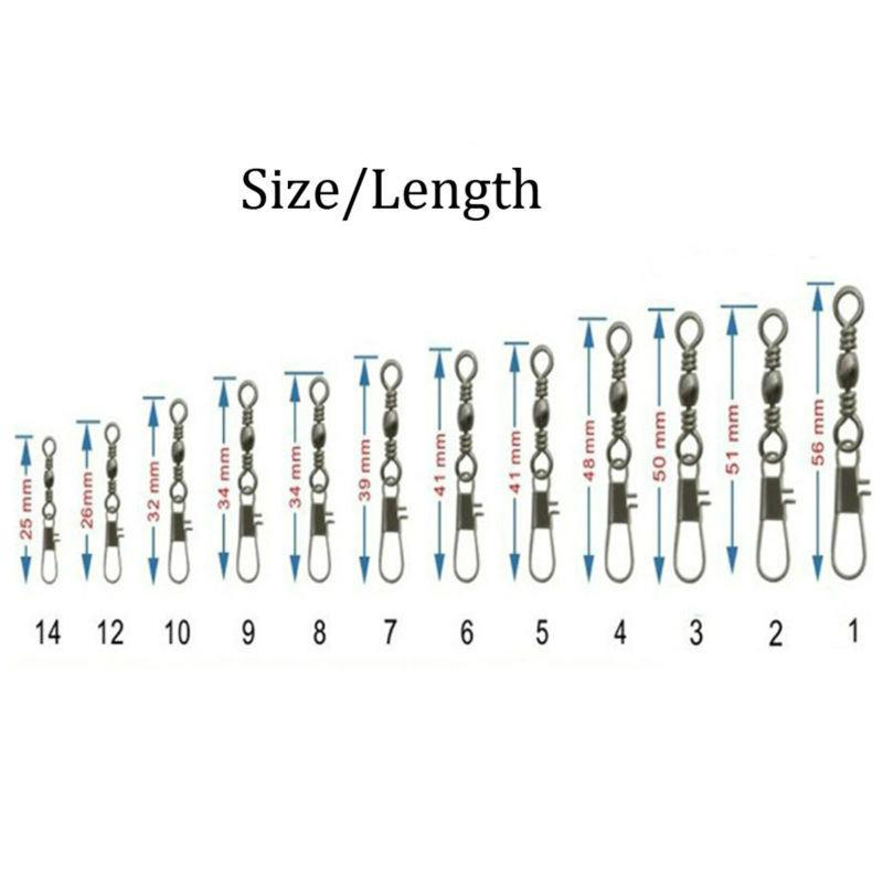 Barrel Swivels Rings Fishing Line Connector With Interlock Fishing Lure