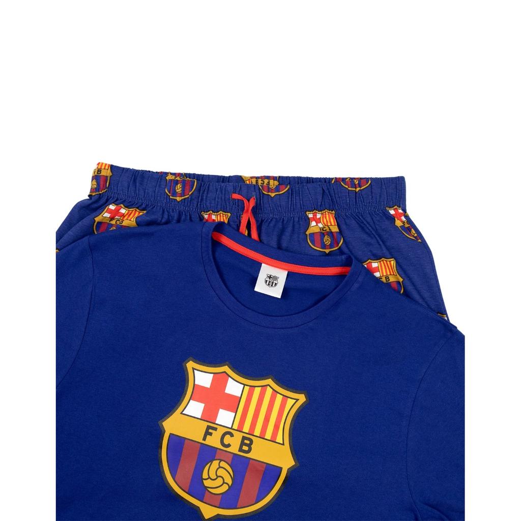FC Barcelona Conjunto de Pijama Largo de Manga Corta para Hombre