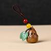 Sandalwood Bag Pendant Cartoon Wood Phone Chain Cute Pear Key Chain  Jewelry Findings