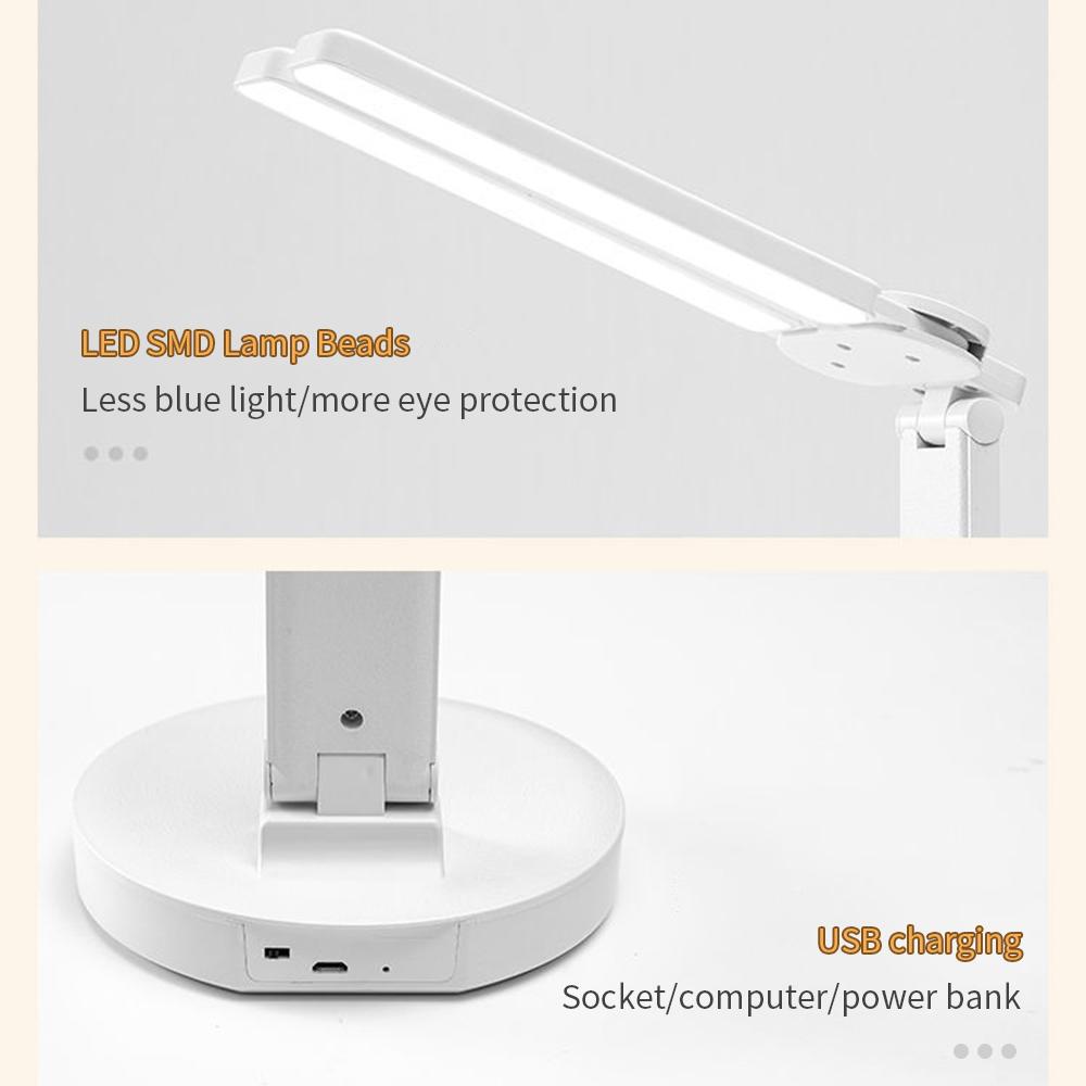 LED eye protection double lamp cap table lamp