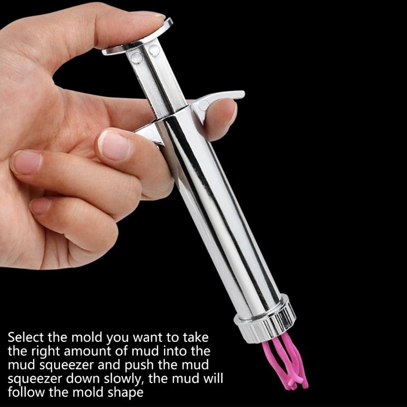 Stainless Steel Clay Extruder with 20 Tip Sugar Paste Extruder Clay Cutter Tool For Fondant Cake Decorating Clay Craft