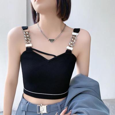 Sling Vest For Women Sexy Black Tops Backless Deep V Collars Tank Tops Fashion Lady Party Wear