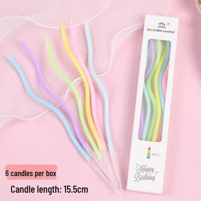 Retro Curved Birthday Candles