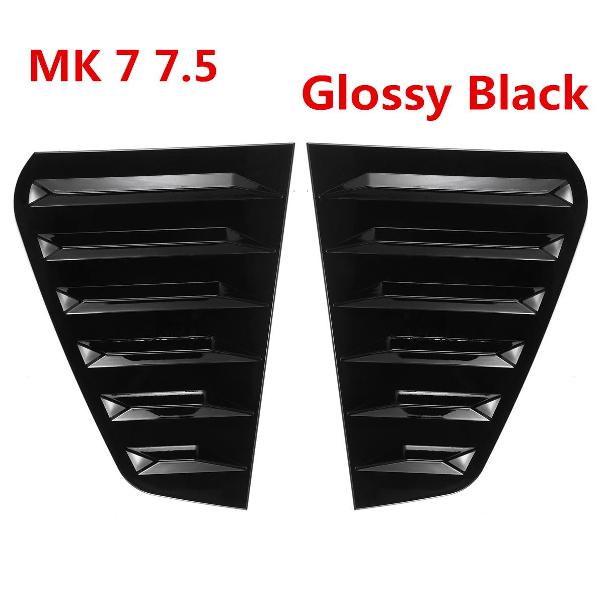 

2 шт., накладка на заднее окно автомобиля, жалюзи, боковая вентиляционная накладка для GOLF 7 GOLF 7,5 MK7/7,5 GTI GTD R 2014- Glossy Black