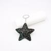 New Fashion Leopard Print Five-pointed Star Leather Car Keychain Luggage Pendant Women's Key Chain Bag Accessory Gift Decoration