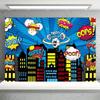 Superhero City Birthday Party Supplies Backdrop Comic Style Building Landscape Decoration Baby Shower Photo Backdround Kid Gift533