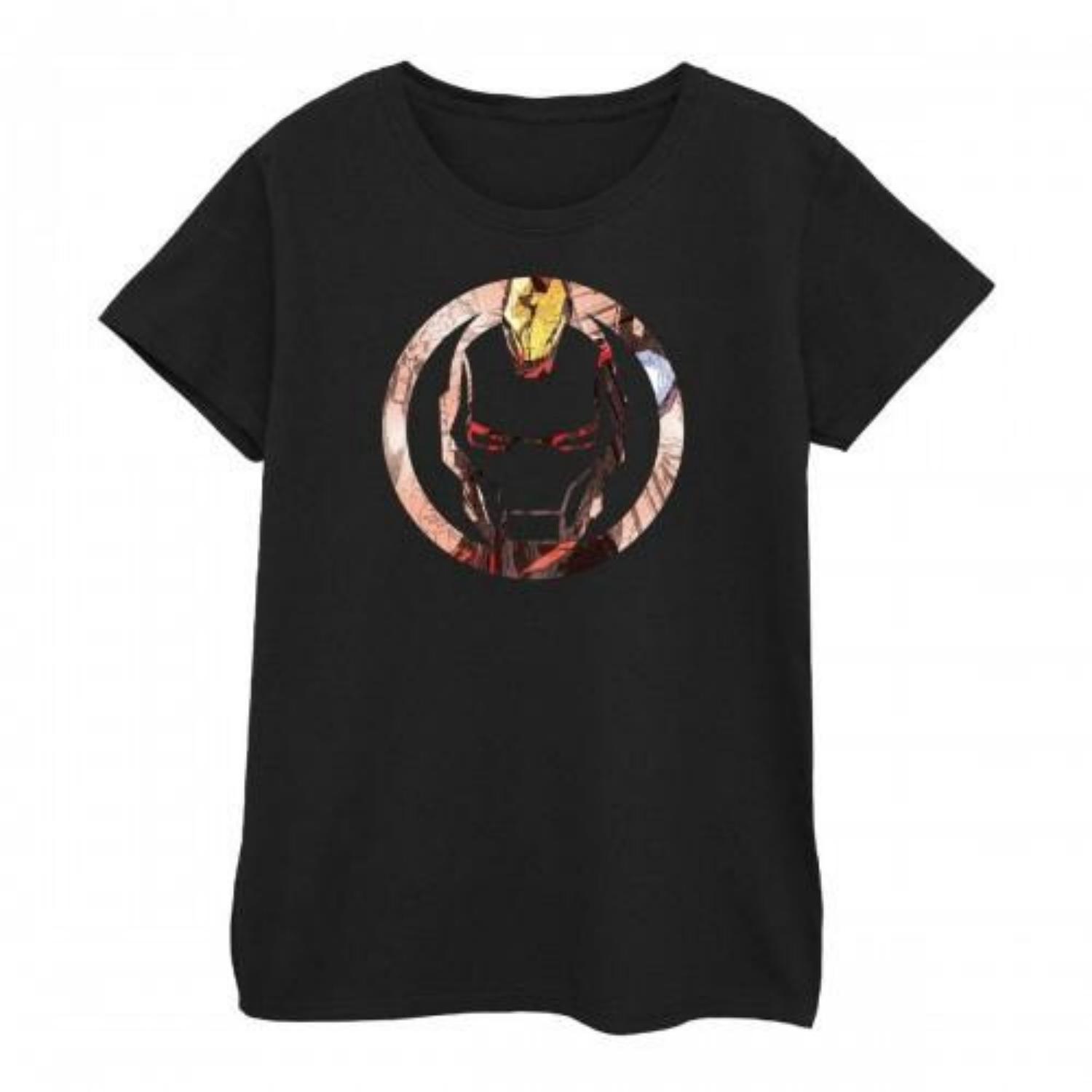 Iron Man Womens_Ladies Montage Cotton T-Shirt S чёрный