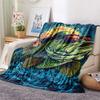 Fish Print Flannel Blanket, High Quality Comfortable for All Seasons, Home Decor, Warmth and Comfort, Perfect for Christmas Gifts