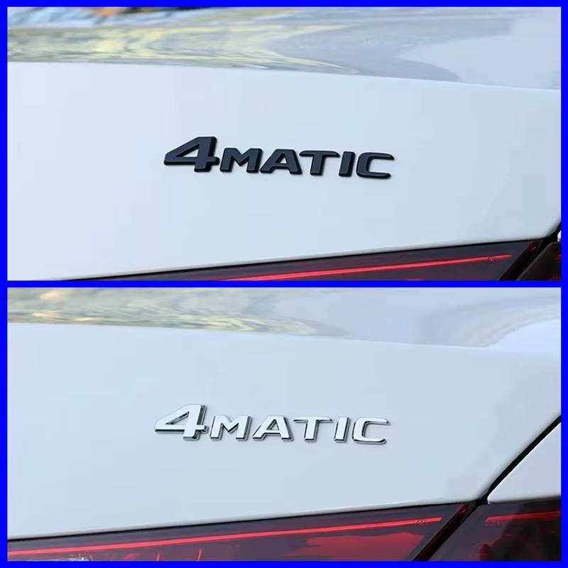 3D ABS 4MATIC Logo Car Rear Trunk Letters Emblem Badge Stickers For Mercedes Benz W246 W204 W205 W212 W213 R350 C300 E300 W447 DL8