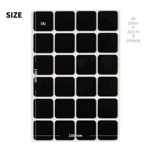 GRIPLUS Ultra-Thin, Strong Anti-Slip Stickers for Musical Instruments, Square, Black