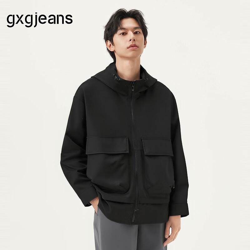 GXGJEANS Men s Workwear Hooded Jacket L