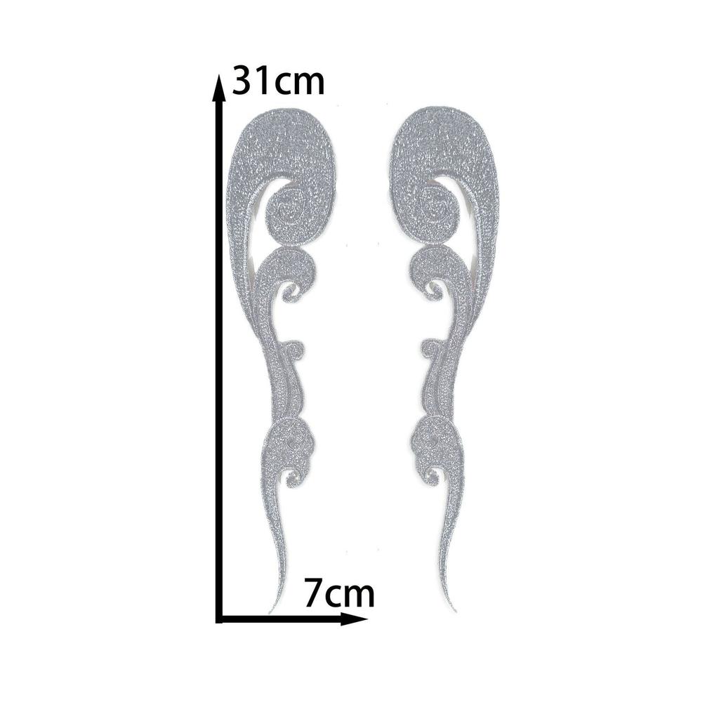 Gold And Silver Embroidery Pattern Cloth Sticker Stage Performance Clothing Opera National Ancient Style Clothing Accessories Diy Handmade Decal