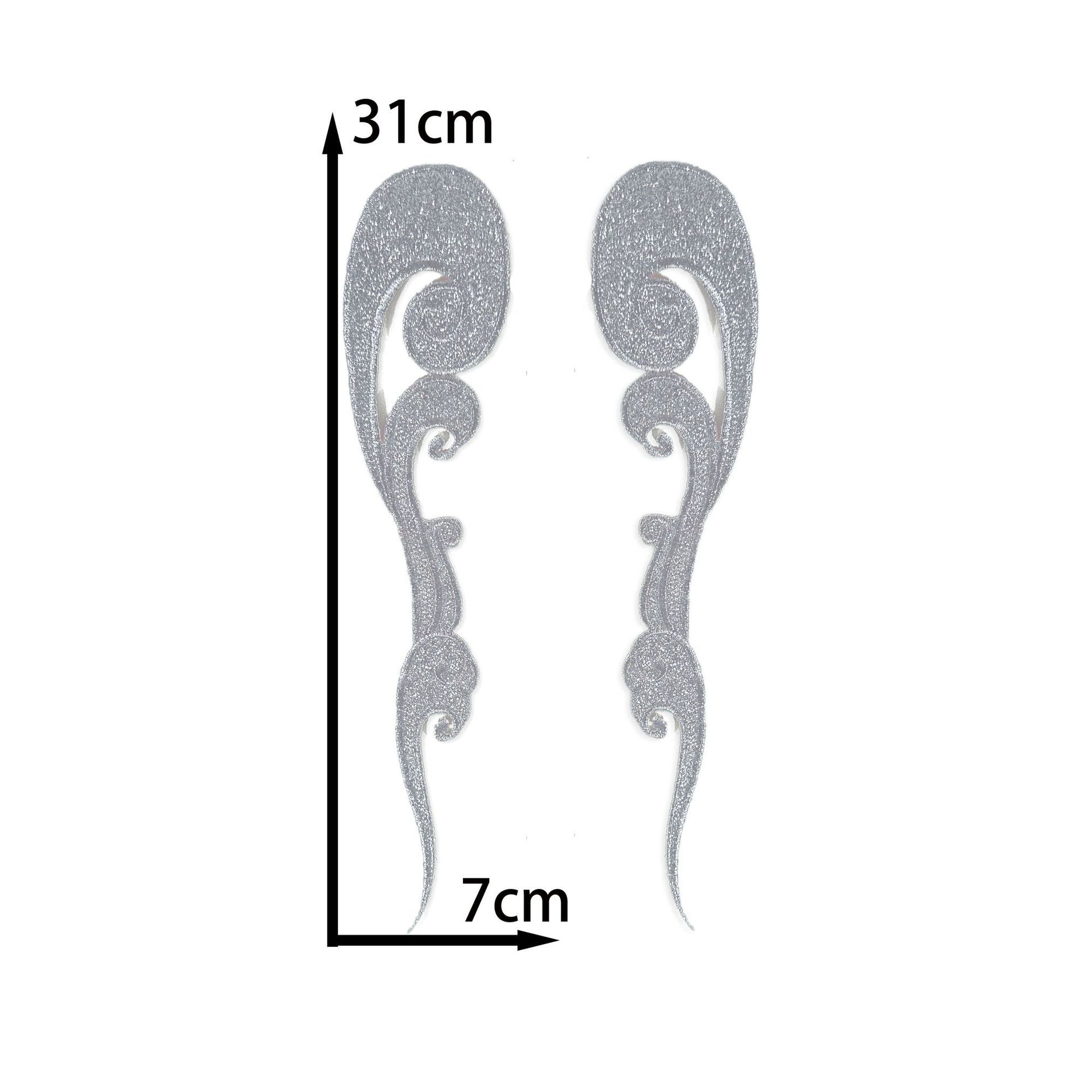 

Золотая и серебряная вышивка, нашивка на ткань с узором, одежда для сценических выступлений, аксессуары для одежды в национальном оперном древнем стиле, сделай сам, ручная работа, наклейка
