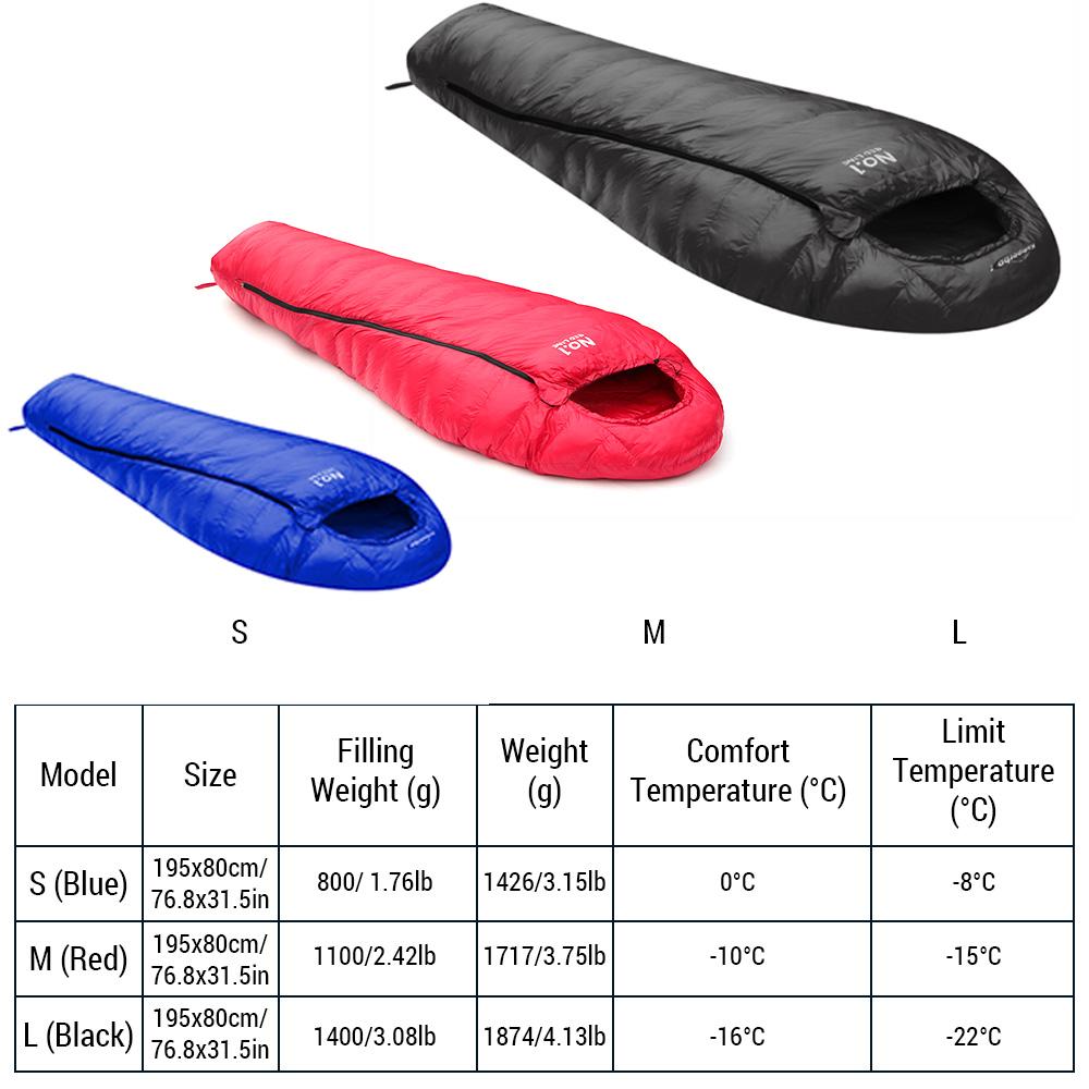Winter Sleeping Bags For Adults Cold Weather 0~-22 Degree for Outdoor Champing Hiking