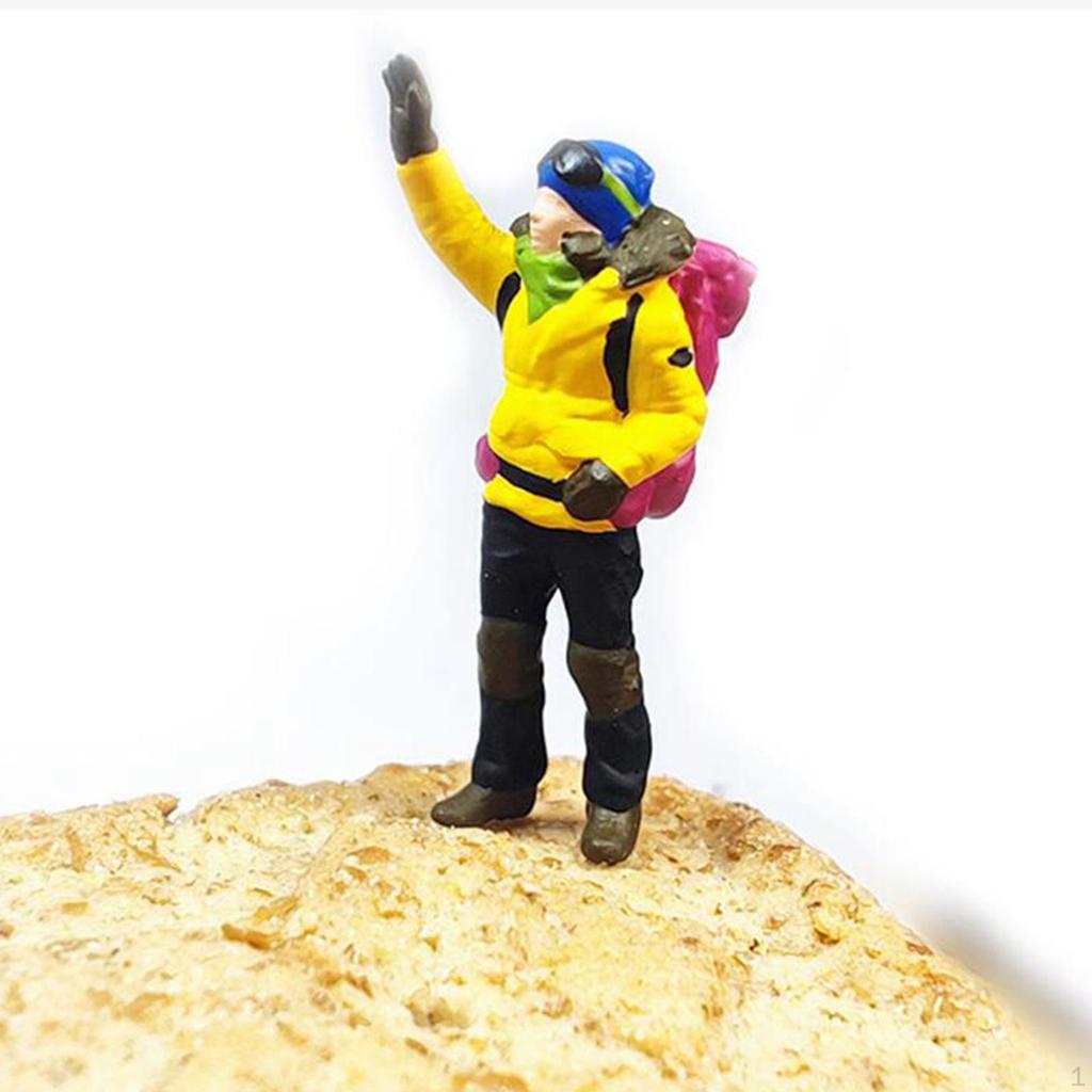 1:64 Scale Unpainted Human Figures, Resin Climbing DIY Crafts, Mini Action Figure for