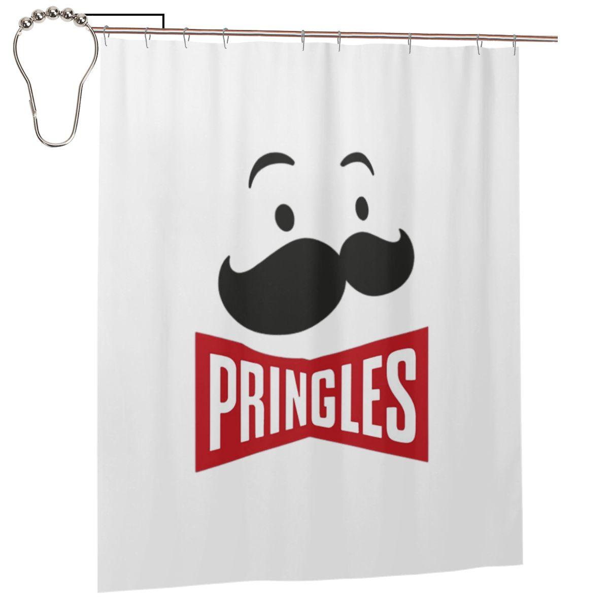 

Potato Crisps Chips Pringles Print Shower Curtain Bathroom Polyester Waterproof Bath Curtains With Hooks W60H190(CM)-1 Pcs