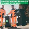 Cartoon Face Trash Can Stickers Self-Adhesive Waterproof Pvc Glossy Finish For Wall, Toilet, Refrigerator Indoor Outdoor