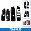 ABSOPRO Power Window Switch Panel Cover Lift Control Switch Trim Sticker for Toyota Highlander 2014-2019