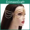 Rhinestone Elegant Multi Layer Chain Tassel Design Women Headwear Jewelry
