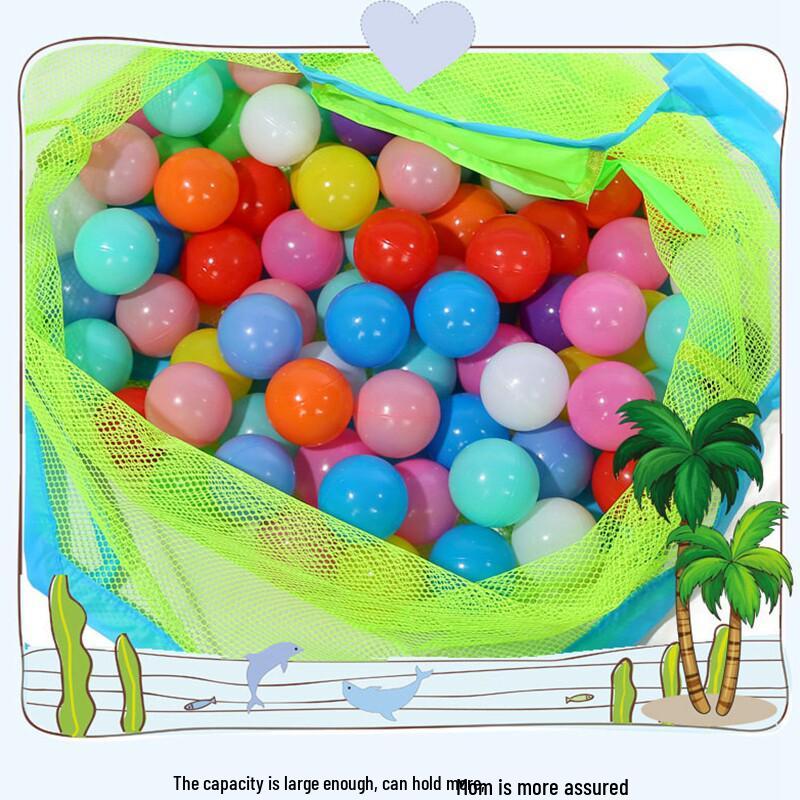 Large Capacity Mesh Beach Bag for Kids' Toys and Sand Tools