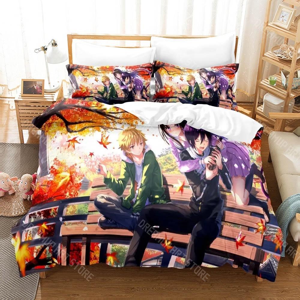 3D Printed Noragami Yato Anime Bedding Set for Boys Girls Duvet Cover Pillowcase Twin Queen King Full Single Double Sizes